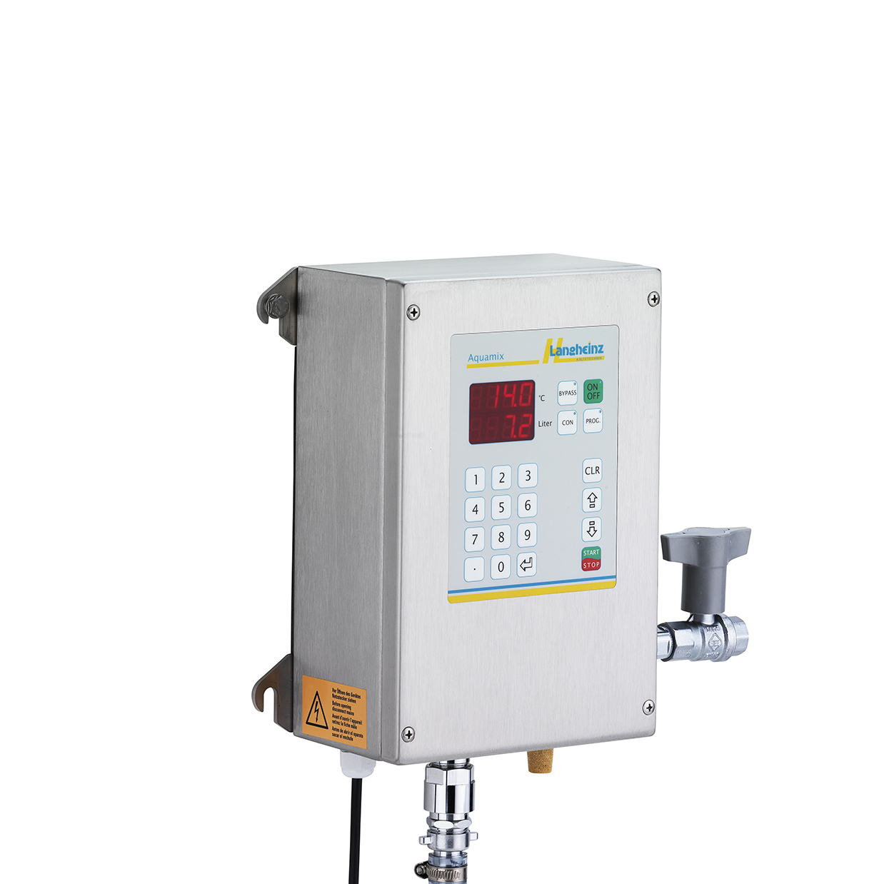 Aquamix 11: Elektronisches Wasserdosiergerät und Wassermischgerät mit Temperaturanzeige der Langheinz Kältetechnik GmbH